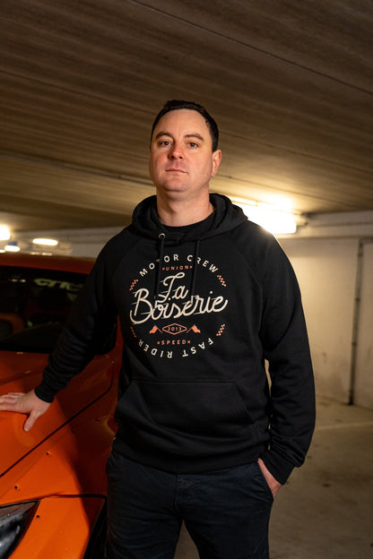 LE SWEAT BOISERIE MOTOR CREW NOIR