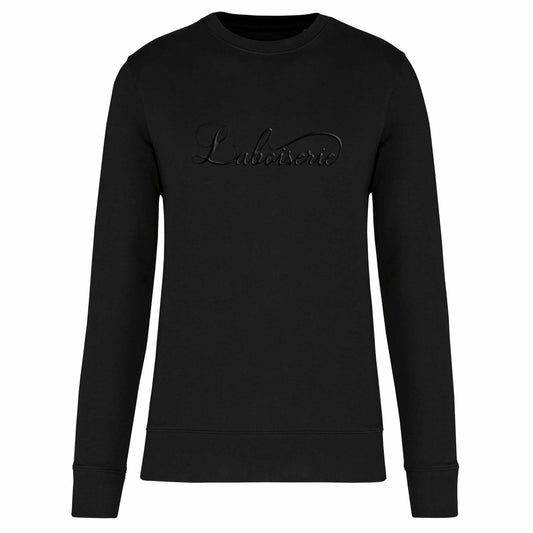 LE PULL BOISERIE NOIR BRODÉ NOIR